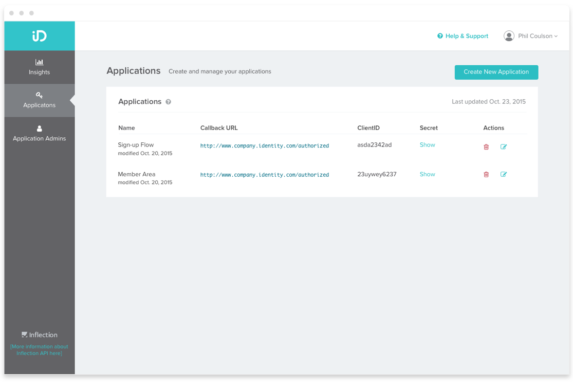 VerifiediDAPI Customer Dashboard App Key